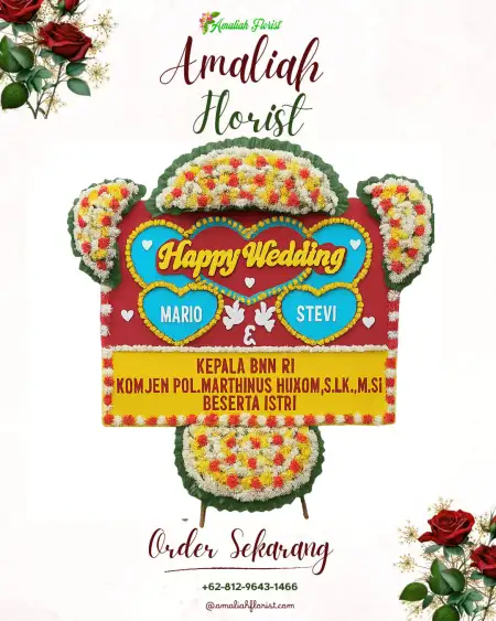 Papan Bunga Pernikahan Wadungasri Sidoarjo